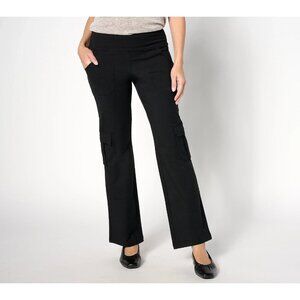Women with Control Tummy Control Boot-cut Cargo Trousers Black Pet XXS A630148